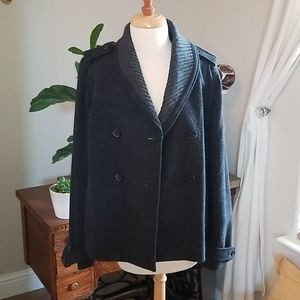 J. CREW Tweed plaid shawl collar jacket